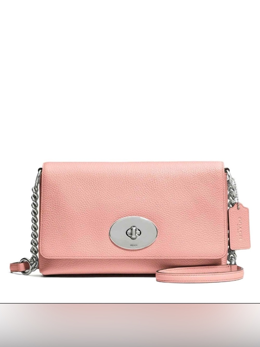 COACH CROSSTOWN Crossbody Blush Pink Polished Pebbled Leather